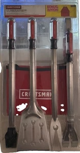 Craftsman Juego de accesorios para barbacoa de 5 piezas Herramientas y delantal para parrilla de barbacoa de acero inoxidable - Imagen 1 de 2