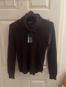 Ladies bnwt Ralph Lauren jumper medium brown roll neck sweater Ll green label - Picture 1 of 15