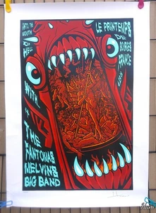 LTD ED silkscreen rock poster FANTOMAS MELVINS BIG BAND Justin Hampton SIGNED - Picture 1 of 4