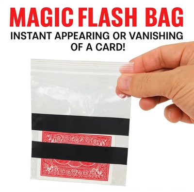 FLASH BAG Close Up Magic Trick Instant Switch Change Or Vanish Card Bill Clear - Image 1 of 4
