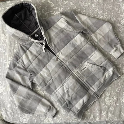 Plaid Matix hoodie jacket y2k skater grunge full zip size Large - Image 1 of 4