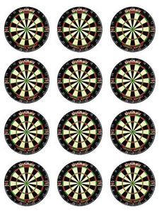15 x 2" Dartscheibe Essbar VORGESCHNITTENE GLASUR Cake Topper - Bild 1 von 1