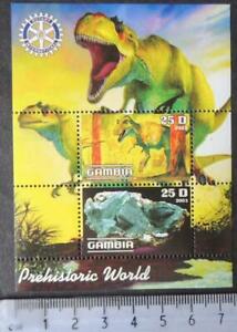 2003 dinosaurs prehistoric minerals rotary m/sheet MNH