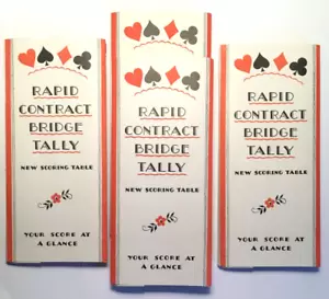 4 Unused Vintage Hallmark Rapid Contract Bridge Tally - Score Slider - Computer - Picture 1 of 5