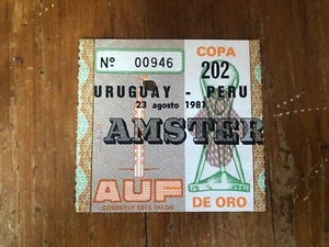 1981 QUALIFIERS for SPAIN 82 WORLD CUP Uruguay vs Peru match ticket - Picture 1 of 2