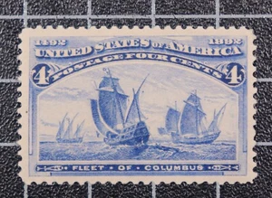 Scott 233 - 4 Cents Columbian - MNH - PSE Cert Grade 90 - SCV - $350.00 - Picture 1 of 3