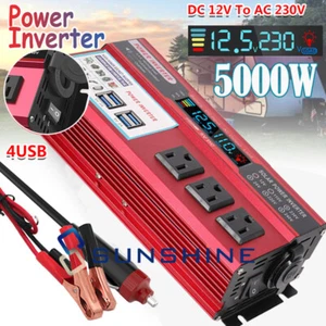 7000Watt Power Inverter Pure Sine Wave 24V to 110v 120v Solar Off Grid System RV - Picture 1 of 200