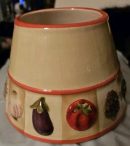 Decoración de velas de cerámica mediana para interiores del hogar sombra verduras de campo 4,5 pulgadas - Imagen 1 de 5