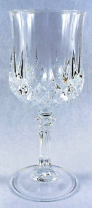 Cristal D'arques Klar Kristall Longchamp Wasserkelch Weinglas 7 1/4" 8 Unzen - Bild 1 von 6