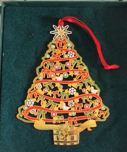 Lititz PA Springs Park Christmas in the Park Gold Tone Holiday Ornament 2005 - Bild 1 von 5