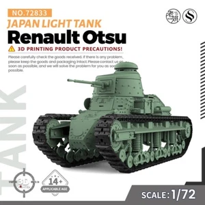 SSMODEL SS72833 1/72 25mm Military Model Kit Japan Renault Otsu Light Tank - Picture 1 of 5
