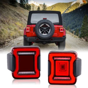 For Jeep Wrangler JL 2018-2023 Pair LED Rear Tail Lights Brake Lamps Turn Singal - Picture 1 of 13