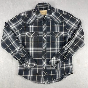 Burberry London Button Up Shirt Mens Size Small Black Check Pattern Plaid - Picture 1 of 10