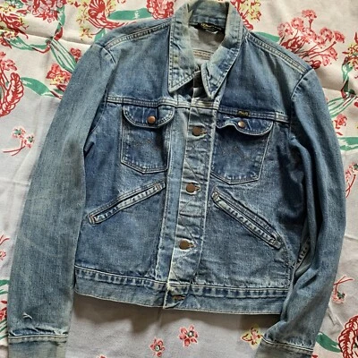 Vintage Wrangler Selvedge Denim Trucker Jacket Made in USA Men's S/M - Image 1 of 4