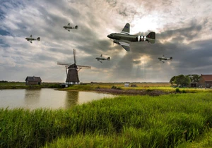 RAF Dakotas over Holland canvas prints various sizes free delivery - Picture 1 of 1