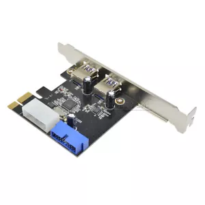 2 porte PCI-E a USB 3.0 HUB PCI adattatore scheda di espansione per WIN XP/7/8/10 - Foto 1 di 8