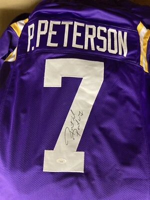 Camiseta deportiva personalizada autografiada por Patrick Peterson LSU Tigers Jsa Cert Future HOF Foto 1 de 4