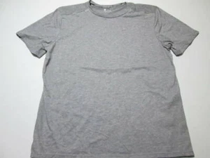 Nike Youth Boys Size M T-Shirt Gray Dri-Fit Logo Print Crew Neck Running Sport - Picture 1 of 8