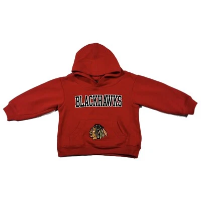 NHL Chicago Blackhawks Toddler Boys Hoodie Hockey Embroidered Red (Size 2T) - Image 1 of 4