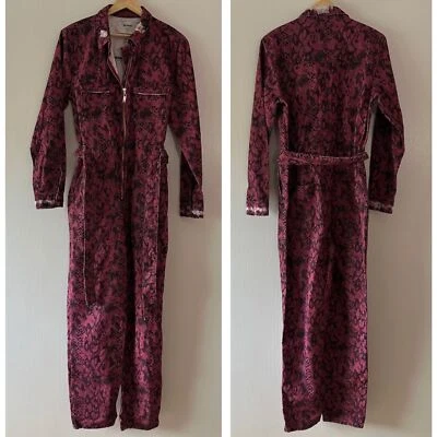 Nuevo con etiquetas Mono Mono One Teaspoon Distressed Python Claudia Negro Rosa Talla Pequeña Foto 1 de 4