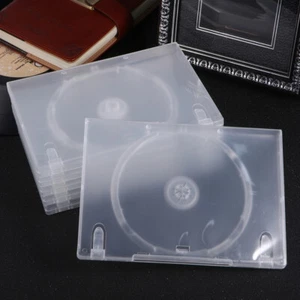 6PCS CD Storage Box Transparent DVD Case CD Package Portable for Home Cinema - - Photo 1/12