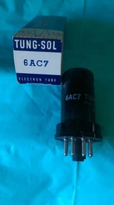 TUNG-SOL 6AC7 VACUUM TUBES NEW OLD STOCK PAIR - Picture 1 of 7