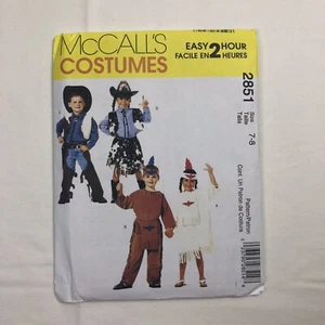 McCall's Sewing Pattern 2851 Costumes Kids UNCUT Western design Size 7-8 - Picture 1 of 6