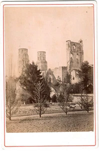 Abbaye de Jumièges.Ruines.Normandie.Carte Cabinet 10x16cm.Photo Albuminée 1881. - Picture 1 of 2