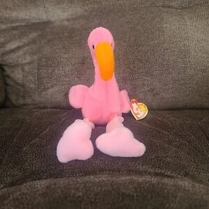 TY Beanie Babies - PINKY the Flamingo - RETIRED!