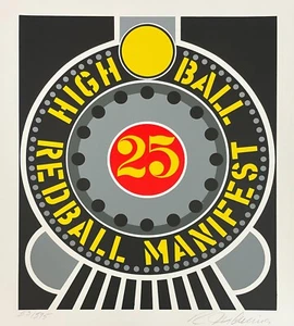 Robert Indiana "High Ball Redball Manifest" 1968 Original hand signed serigraph - Picture 1 of 3