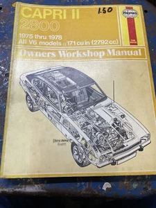 AUTO REPAIR MANUAL--Capri II 2800, 1975-1978; THE BOOK All V6 Models. Haynes. - Bild 1 von 12