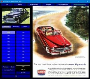 Plymouth Ads (& Videos) CD-ROM Barracuda Valiant digital collection - Picture 1 of 3