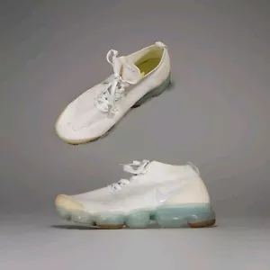 Nike Air Women's Vapormax Flyknit White Shoes Size US 9.5 UK 8.5 EU 43 Sneakers - Picture 1 of 17