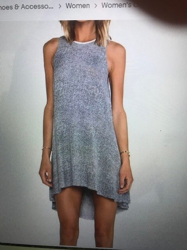 Mini abito Alexander Wang inchiostro e pelle avorio bordo flusso alto basso taglia 2