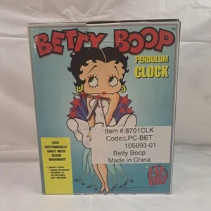 NOS Vintage Betty Boop PENDULUM Legs Clock Quartz Ata Boy NEU Rare Never Used - Bild 1 von 4