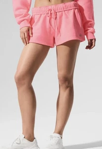 Nuevo ALO Yoga Neón Chicle Accolade Pantalones Cortos Rosa Nuevo Con Etiquetas En Mano Talla Pequeña - Imagen 1 de 5