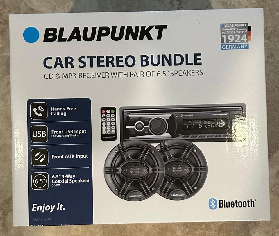 Blaupunkt OMAHA 206 Care Stereo Bundle - CD & MP3 Receiver & 6.5" Speakers - Image 1 of 4