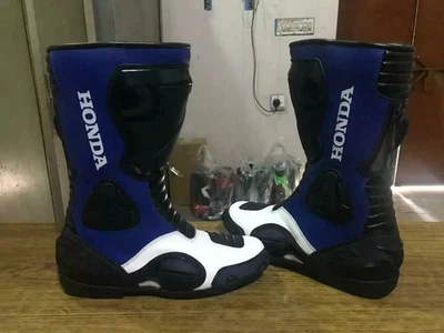 2025 Racing Motorcycle Biker Mens Leather Boots Motorbike Cowhide Leather Boots - Image 1 of 2