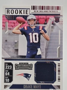2024 Panini Contenders- Rookie Ticket Swatch Drake Maye #RTS-DME (MEM, RC) - Picture 1 of 2