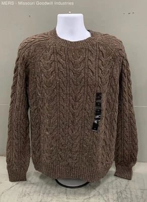 Banana Republic Women's Brown Cable Knit Sweater - Size Medium - Image 1 of 4