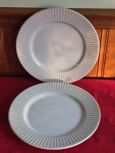 Set 2 Better Homes & Gardens MODERN FARMHOUSE Striped Dinner Plates - Picture 1 of 4