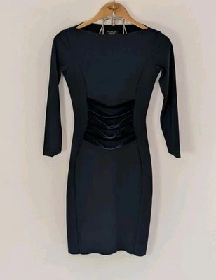 Chiara Boni La Petite Robe Dress Womens 40 Blue Navy Elegant Sheath Fitted Knee - Image 1 of 4