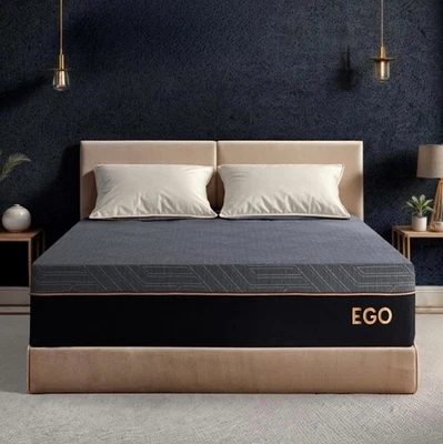 Colchón EGOHOME 10 pulgadas King, colchón de espuma viscoelástica de enfriamiento de gel de cobre Foto 1 de 3