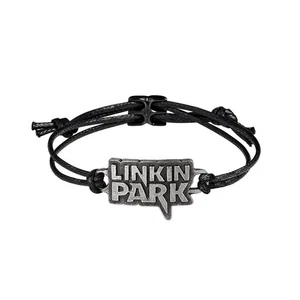 Alchemy Gothic Linkin Park Lettering Logo Wrist Strap Bracelet Alternative Rock - Picture 1 of 4