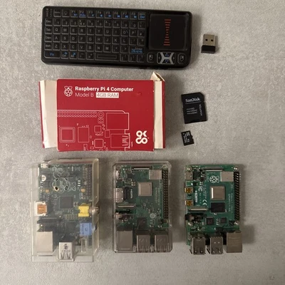 Raspberry Pi 4 Model B 4GB, Model 3 B+ and model 2B bundle - Image 1 of 4
