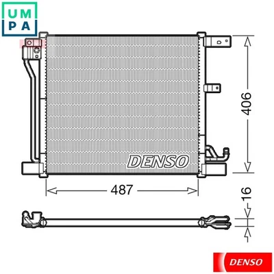 CONDENSER AIR CONDITIONING DCN46018 FOR NISSAN MR16DDT 1.6L 4cyl JUKE - Image 1 of 4