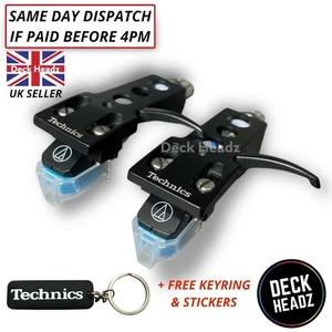 2 x Technics Headshell Genuine Audio Technica AT-VM95C Cartridge Stylus + GIFTS - Picture 1 of 7