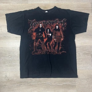 Camisa Inmortal De Colección Para Hombre Grande Negra Condenada en Negra Camiseta Doble Cara Años 00 - Imagen 1 de 5