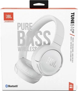 JBL Tune 510BT Bluetooth Headphones - White - Brand New - Picture 1 of 7