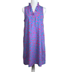 FSL Apparel Vestito Donna Taglia S Viola Teal Leopardato Foderato Senza Maniche Estivo Chic - Foto 1 di 10